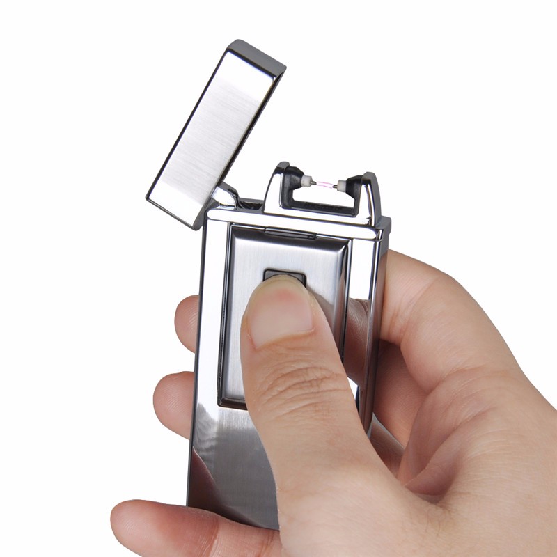 Tiger USB Rechargeable Windproof Electric Lighter Flameless Arc Torch Metal Lighter detail 8