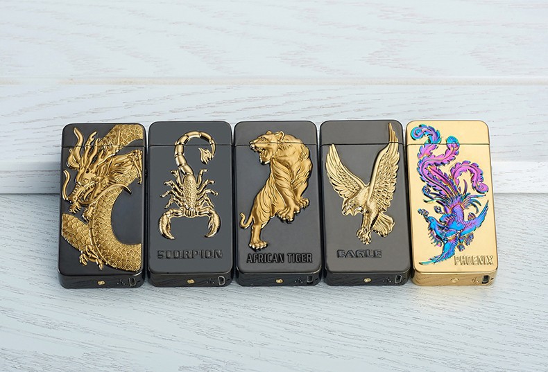 Windproof USB Charging Double Arc Electronic Lighter Pulse Arc for Valentine's Day Gift detail 25