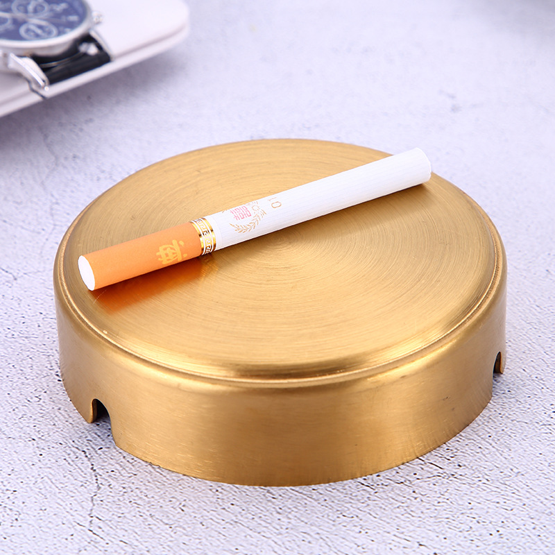 Gold-plated Stainless Steel Cigar Ashtray Cigarette Holder Ash Tray
