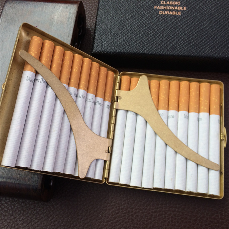 Che Guevara Vintage Style Brass E Cigarette Case Male Craft Box for 20 High Quality Cigarettes