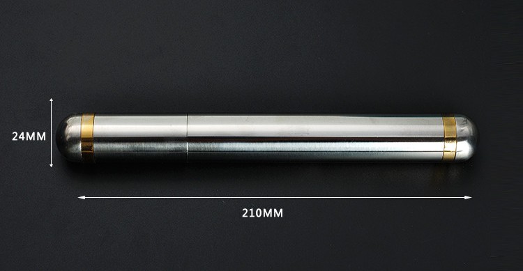 Stainless Steel Cigar Humidor Tube Portable Tobacco Storage Case Holder for Cigars