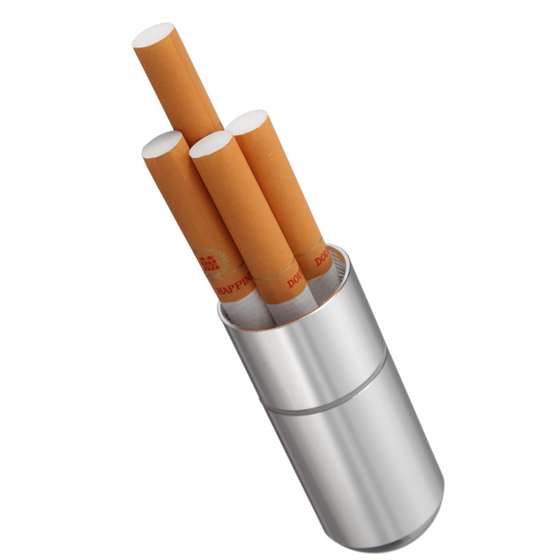 Mini Aluminum Cigarette Case Keychain Storage Box for Cigarettes Pills