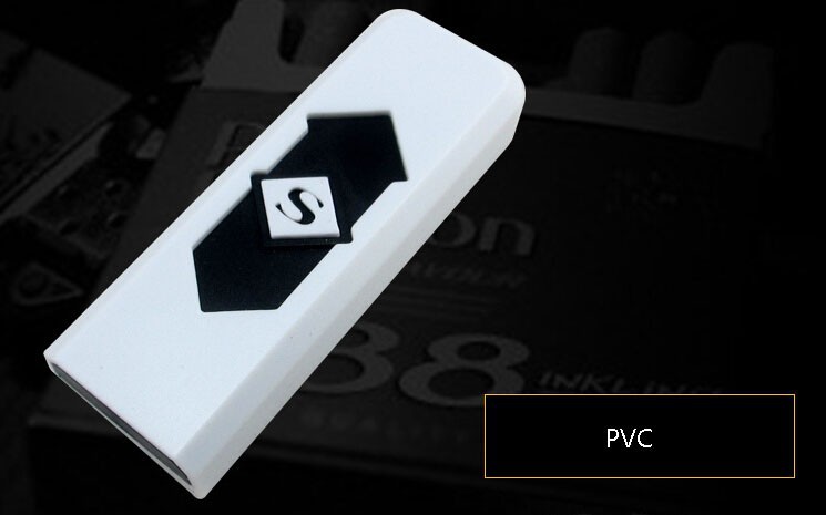 White Electronic USB Rechargeable Flameless Windproof Lighter detail 9