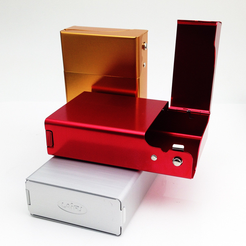 Aluminum Cigarette Case for Men Side Open 20pcs Capacity Tobacco Holder Box YJ125
