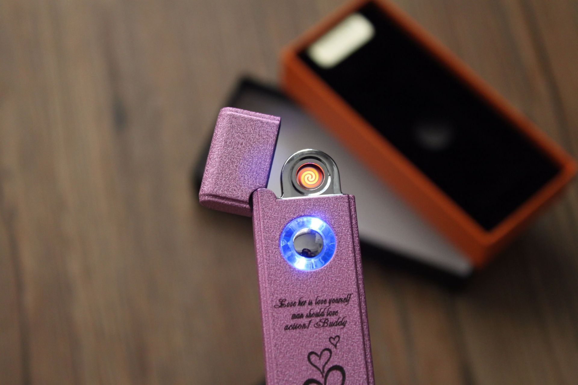 Windproof USB Lighter Double Side Lighting Coarse Tungsten Wire Electronic with Lighting Button detail 21