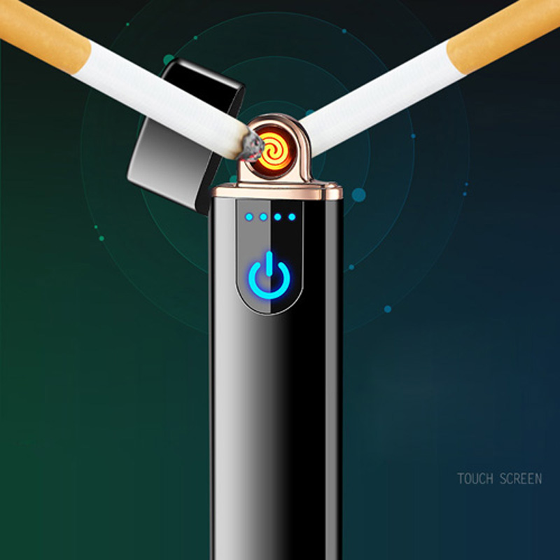 Dual Arc USB Rechargeable Windproof Electric Lighter Metal Flameless Design detail 9