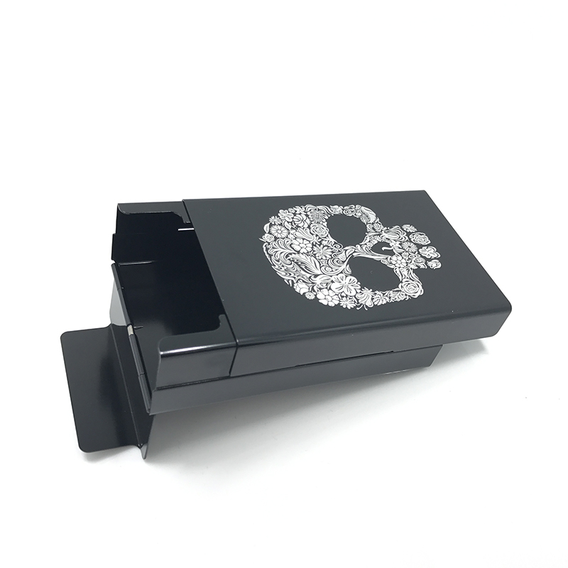 Skull Aluminum Alloy Cigarette Box Metal Case Cigarette Cover Storage