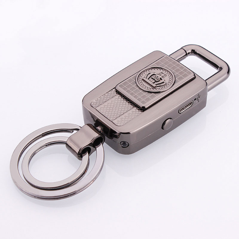 USB Rechargeable Metal Lighter with LED Torch Key Ring Windproof Ideal Gift for Men detail 2 USB Rechargeable Metal Lighter with LED Torch Key Ring Windproof Ideal Gift for Men detail 2