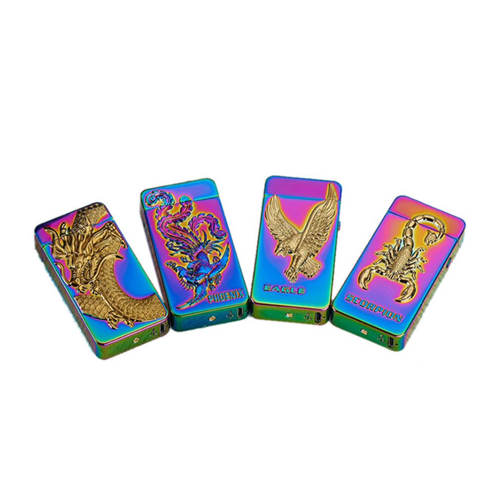 Windproof USB Rechargeable Plasma Lighter for Men Double Arc Electronic Lighter detail 13