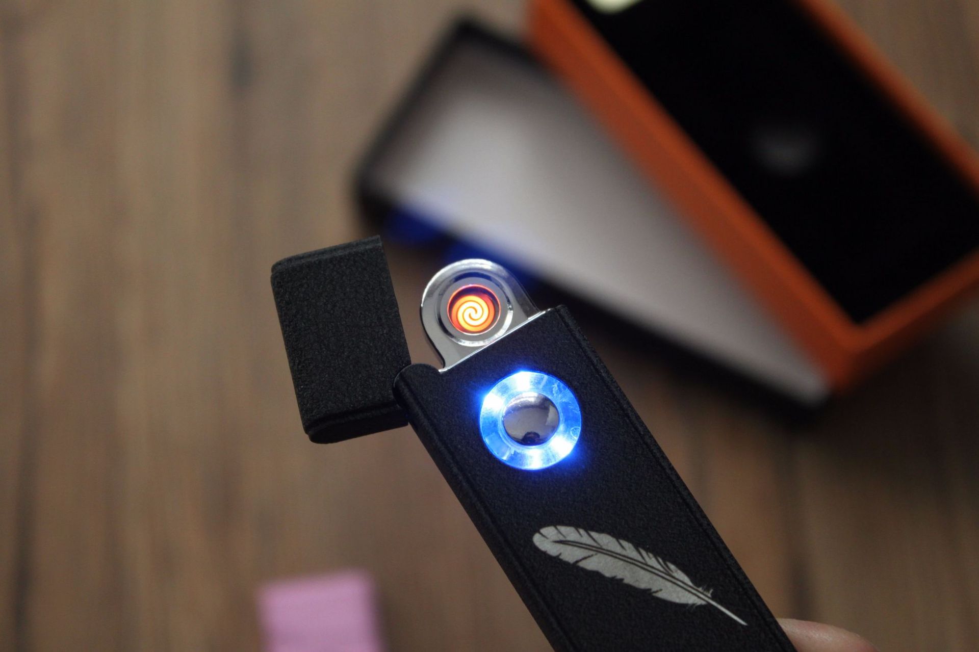 Windproof USB Lighter Double Side Lighting Coarse Tungsten Wire Electronic with Lighting Button detail 22