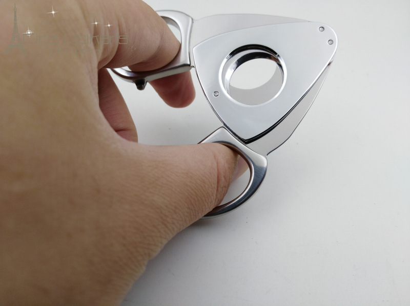 Stainless Steel Dual Functional Cigar Cutter and Scissors for Men
