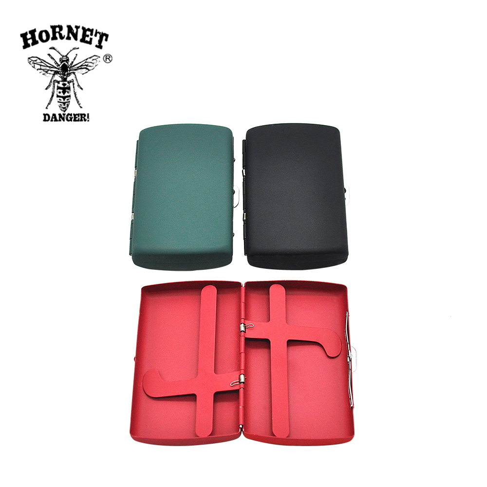 Metal Cigarette Case Silicone Covered Pocket Size Holds 12 Regular Size Cigarettes 85mm 2 Clips