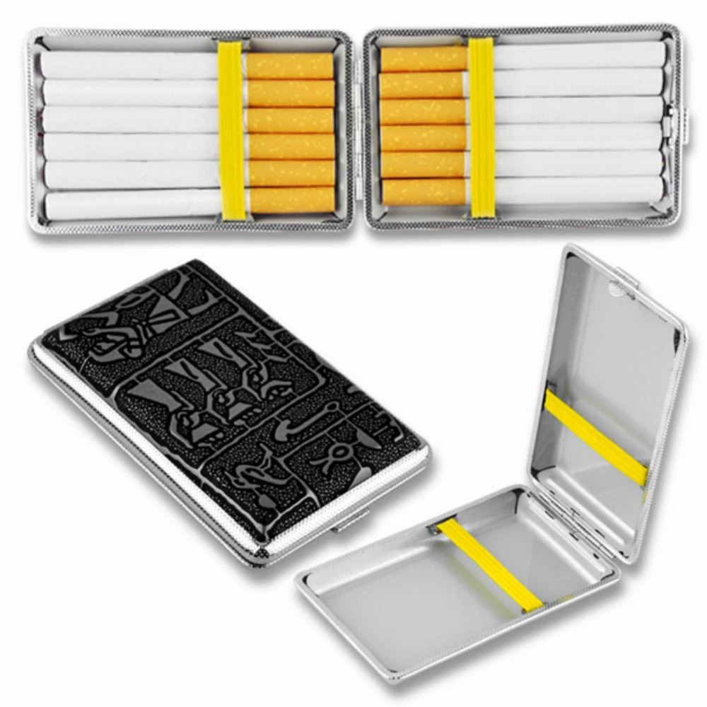 WITUSE PU Leather Cigarette Case Alloy Metal Holder 10 to 20 Pieces Classic Design