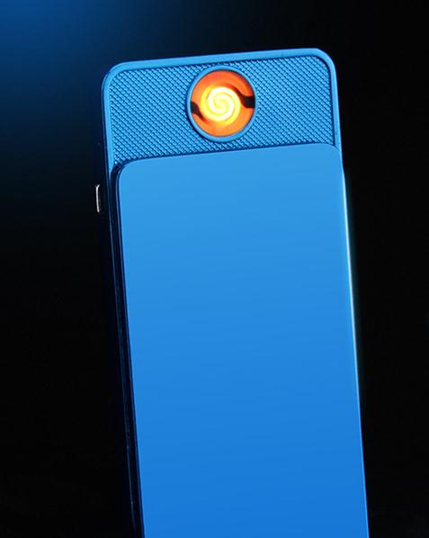 Extra Thin Metal USB Electronic Lighter 2 Pack Rechargeable Lighter Shining Finish detail 5