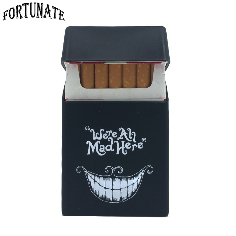 We Are All Mad Here Elastic Silicone Cigarette Case Cover Portable Sleeve for Men and Women