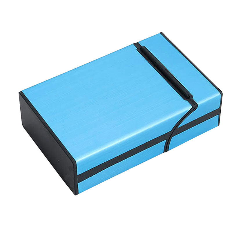 Blue Aluminum Tobacco Cigar Case Pocket Storage Box Holder