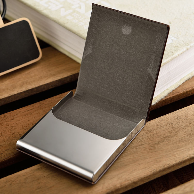 Genuine Leather Cigarette Case Metal Box for 10 Cigarettes with Gift Box
