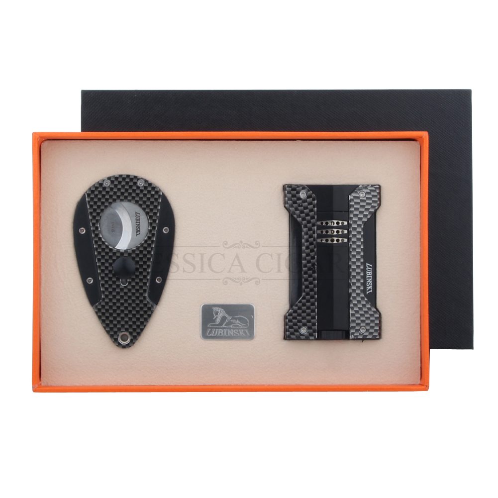LUBINSKI Windproof Lighter Jet Torch with Cutter Gift Set detail 28