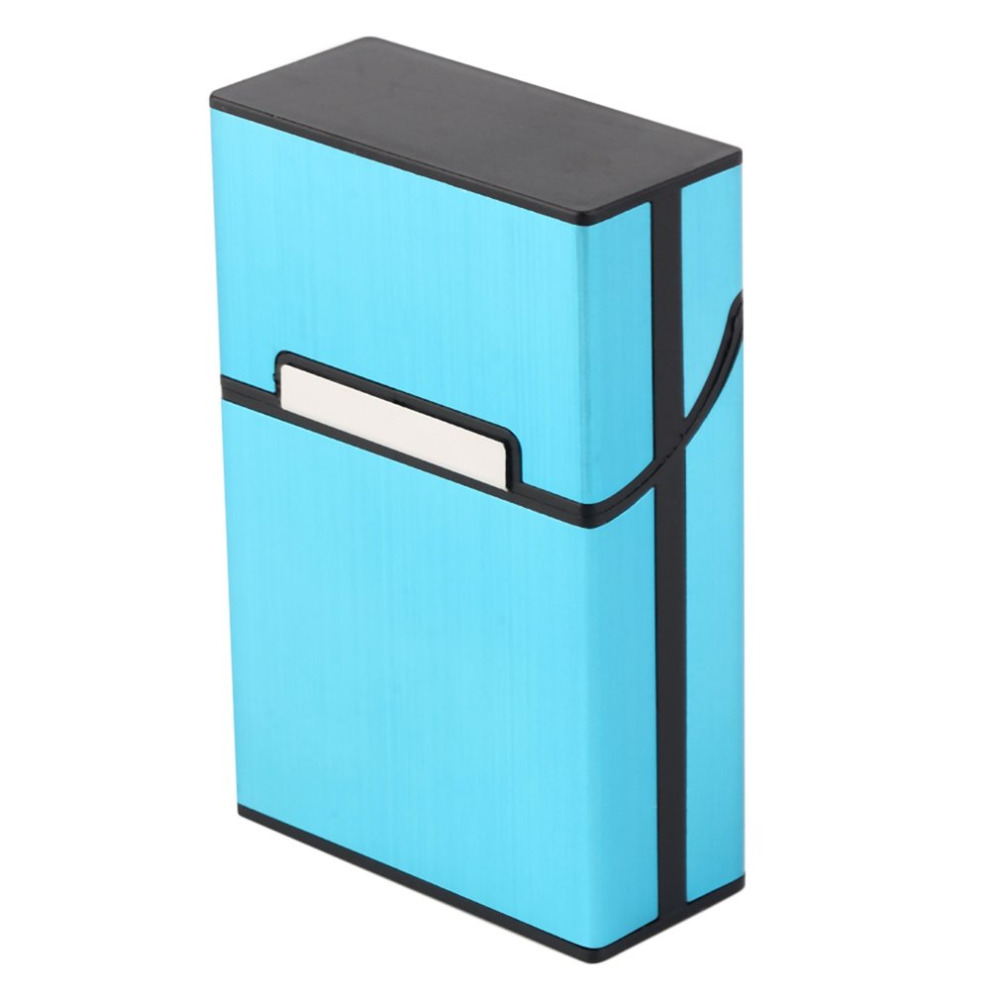 Slim Aluminum Cigarette Case Portable Cigar Tobacco Holder Box for Smoking