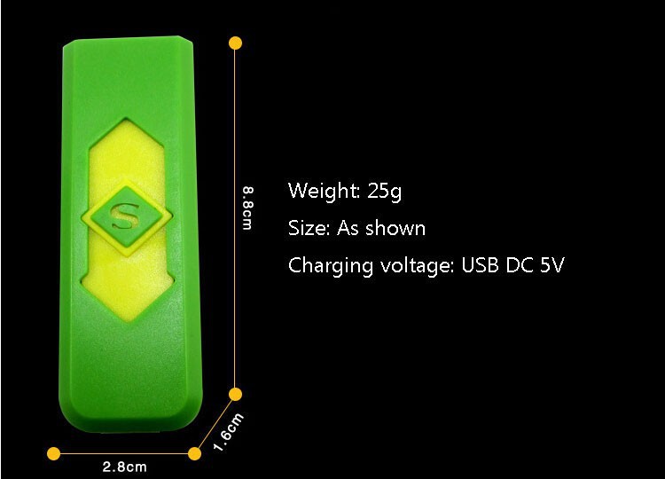 White Electronic USB Rechargeable Flameless Windproof Lighter detail 7