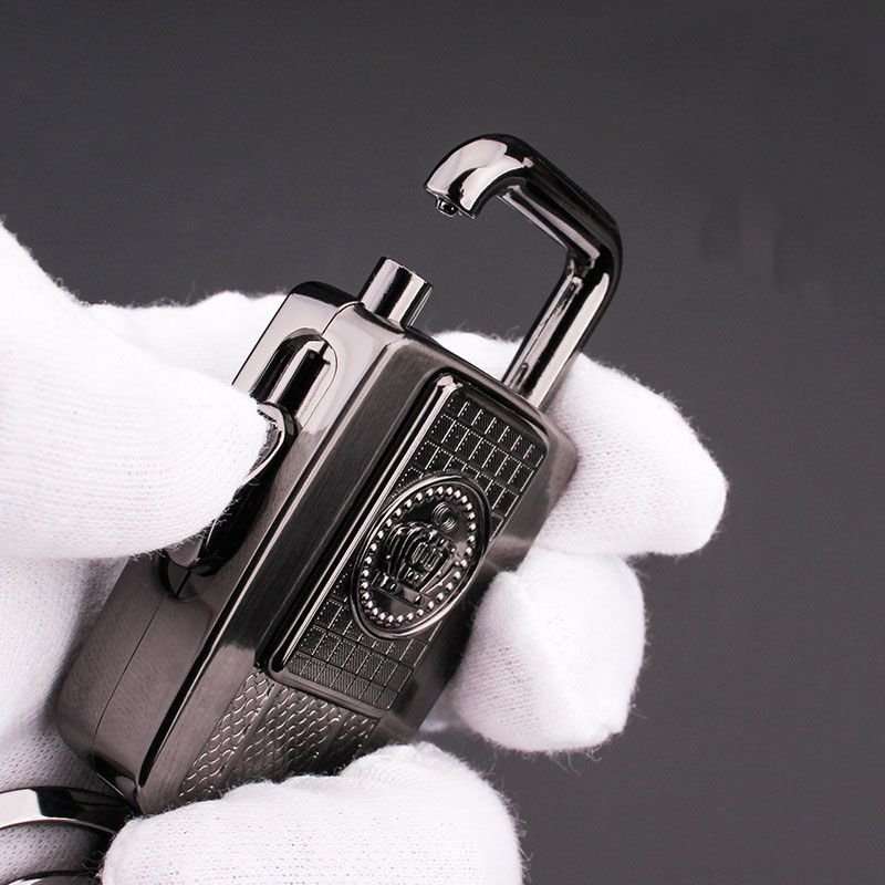 USB Rechargeable Metal Lighter with LED Torch Key Ring Windproof Ideal Gift for Men detail 9