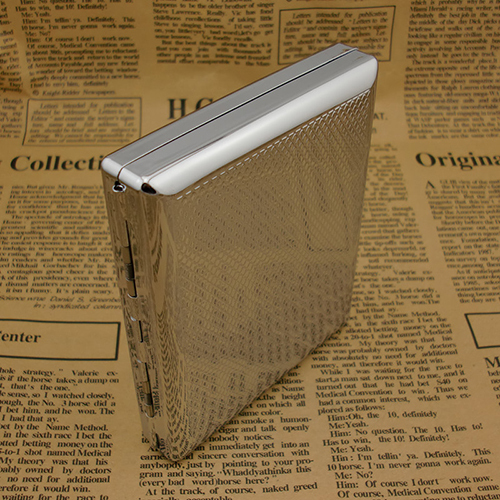 Silver Stainless Steel Cigarette Case Holds 20 High Quality Metal Cigarette Box