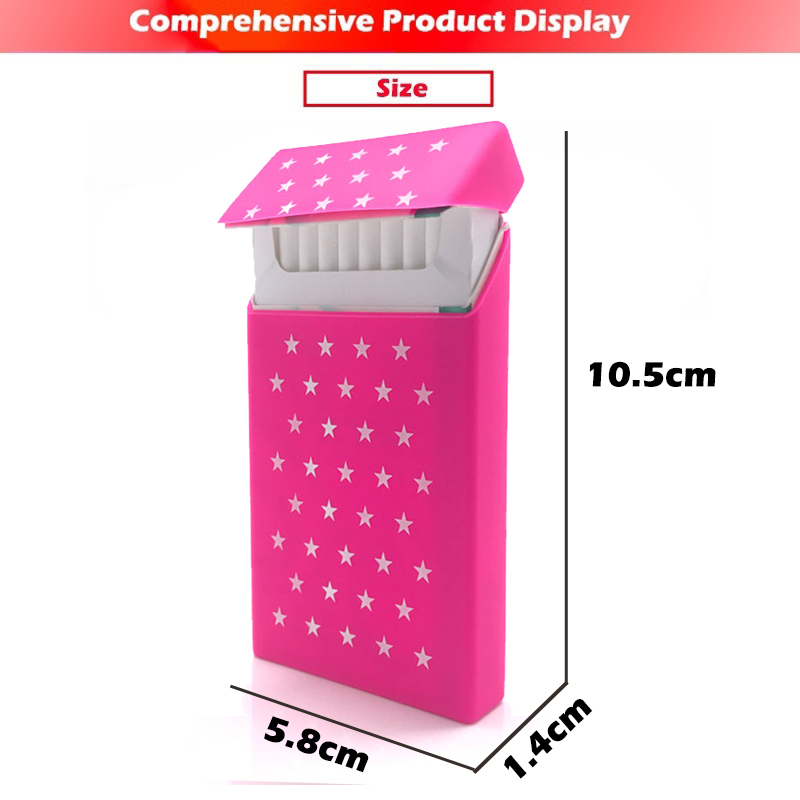 Lady Slim Silicone Cigarette Case Poker Style Rubber Box Sleeve