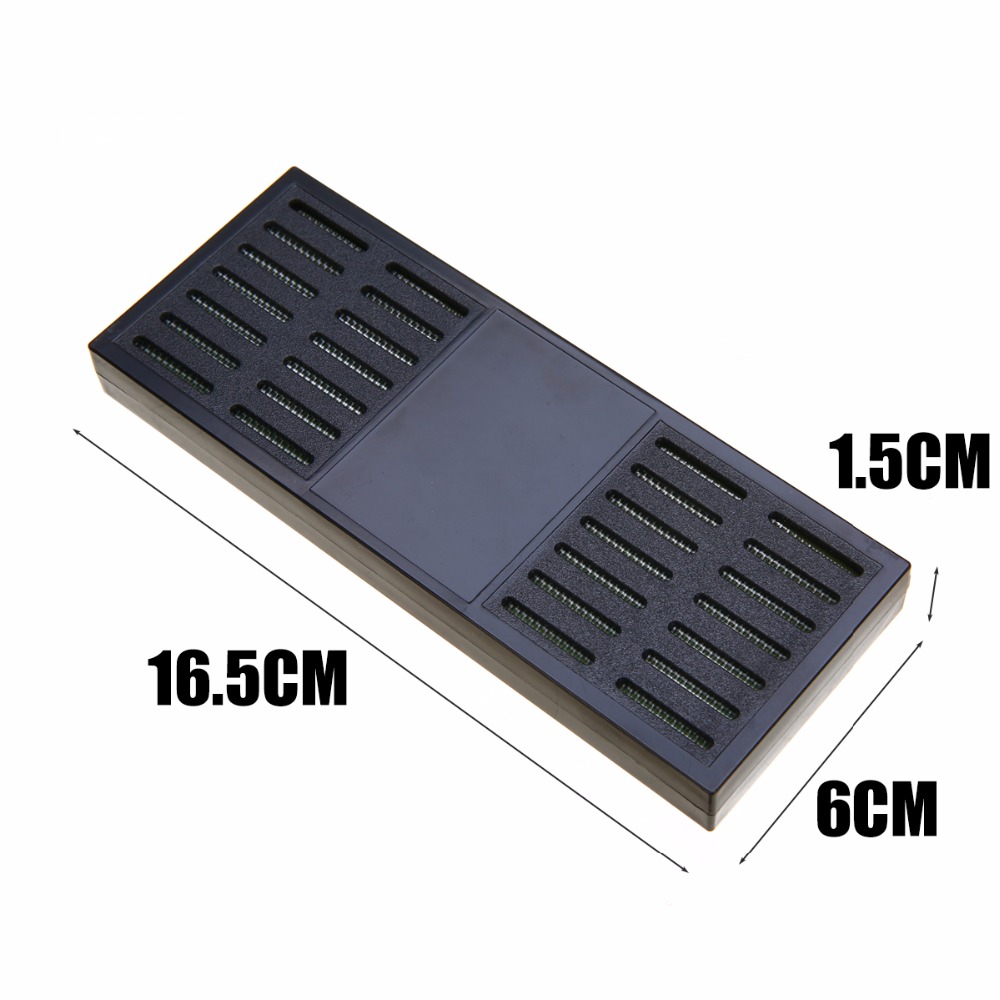 Black Rectangular Tobacco Cigar Hygrometer Humidor Humidifier for Travel Smoking
