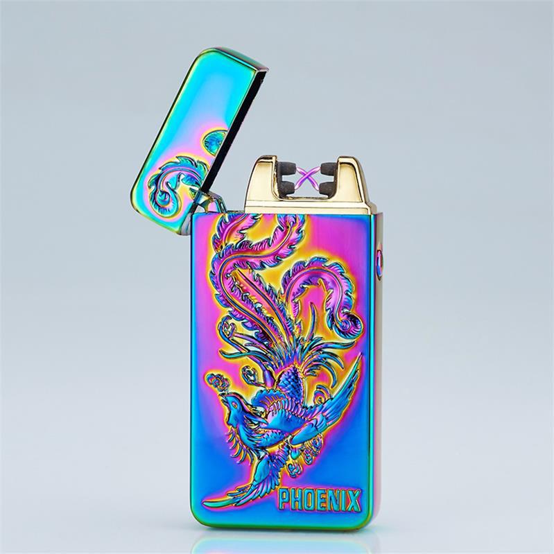 Windproof USB Charging Double Arc Electronic Lighter Pulse Arc for Valentine's Day Gift detail 10