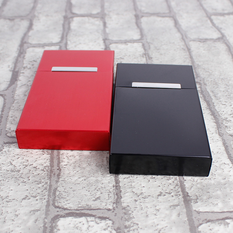 Slim Metal Cigarette Holder Ultra Thin Aluminum Case Creative Gift Box