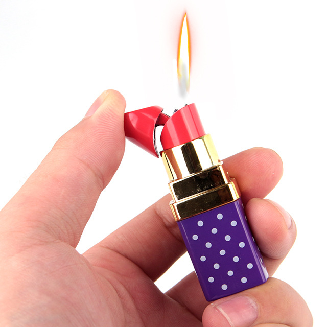 Lipstick Lighter for Women Windproof Metal Square Flame Lighter for Girls detail 10