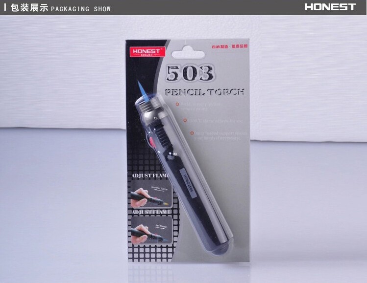 Pencil Jet Torch Butane Gas Lighter 10pcs Refillable 1300 Degree Flame for Welding Soldering detail 3