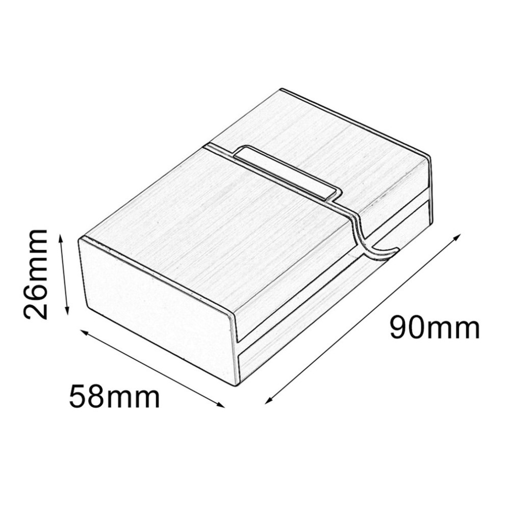 Slim Aluminum Cigarette Case Portable Cigar Tobacco Holder Box for Smoking