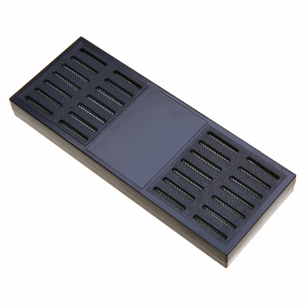 Black Rectangular Tobacco Cigar Hygrometer Humidor Humidifier for Travel Smoking