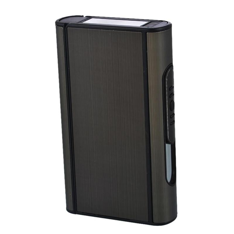 Aluminum Plastic Cigarette Case Automatic Ejection Holder Fits 10 Cigarettes 4 Colors