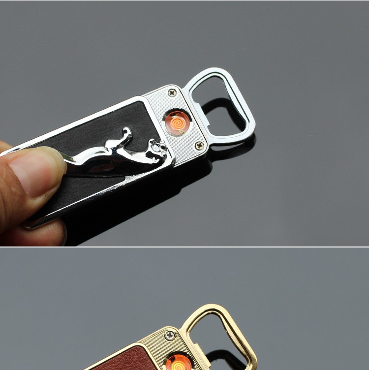 Multifunctional USB Rechargeable Lighter with Beer Bottle Opener Windproof 2 Pack detail 9