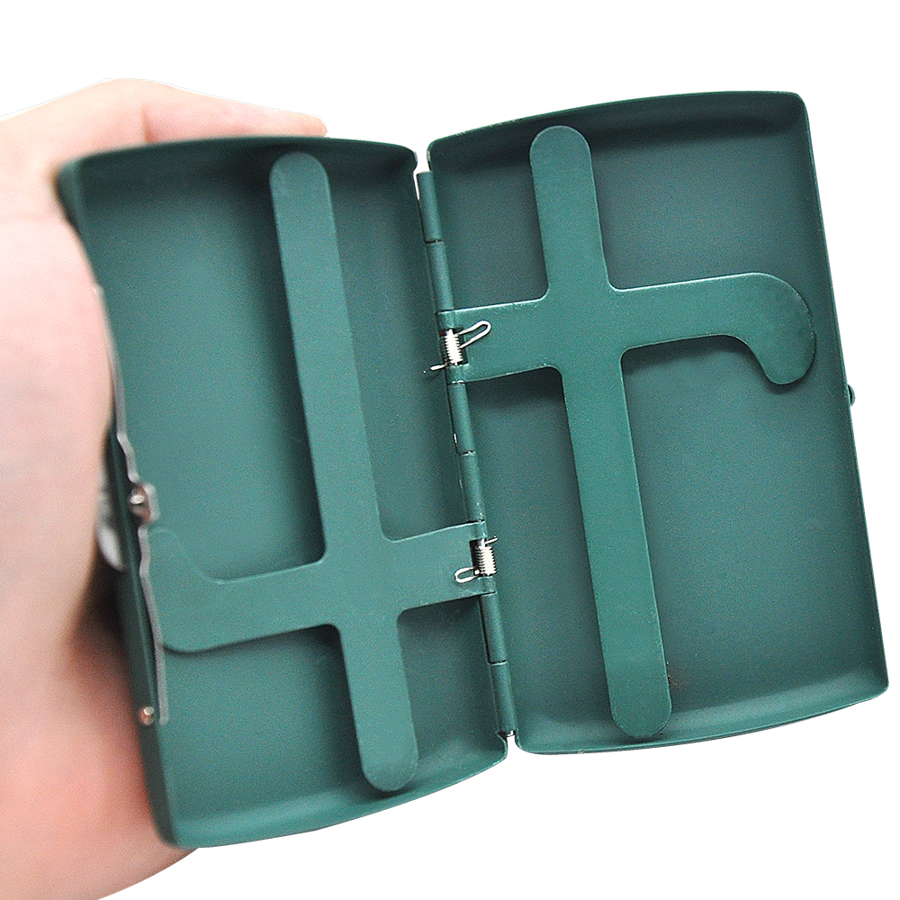 Metal Cigarette Case Silicone Covered Pocket Size Holds 12 Regular Size Cigarettes 85mm 2 Clips