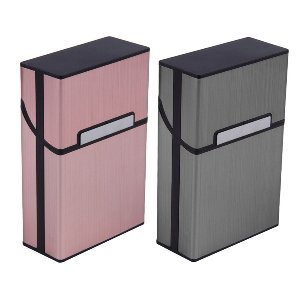 Slim Aluminum Cigarette Case Portable Cigar Tobacco Holder Box for Smoking
