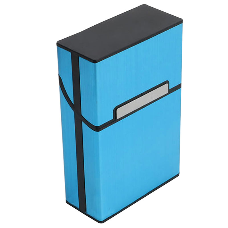 Blue Aluminum Tobacco Cigar Case Pocket Storage Box Holder
