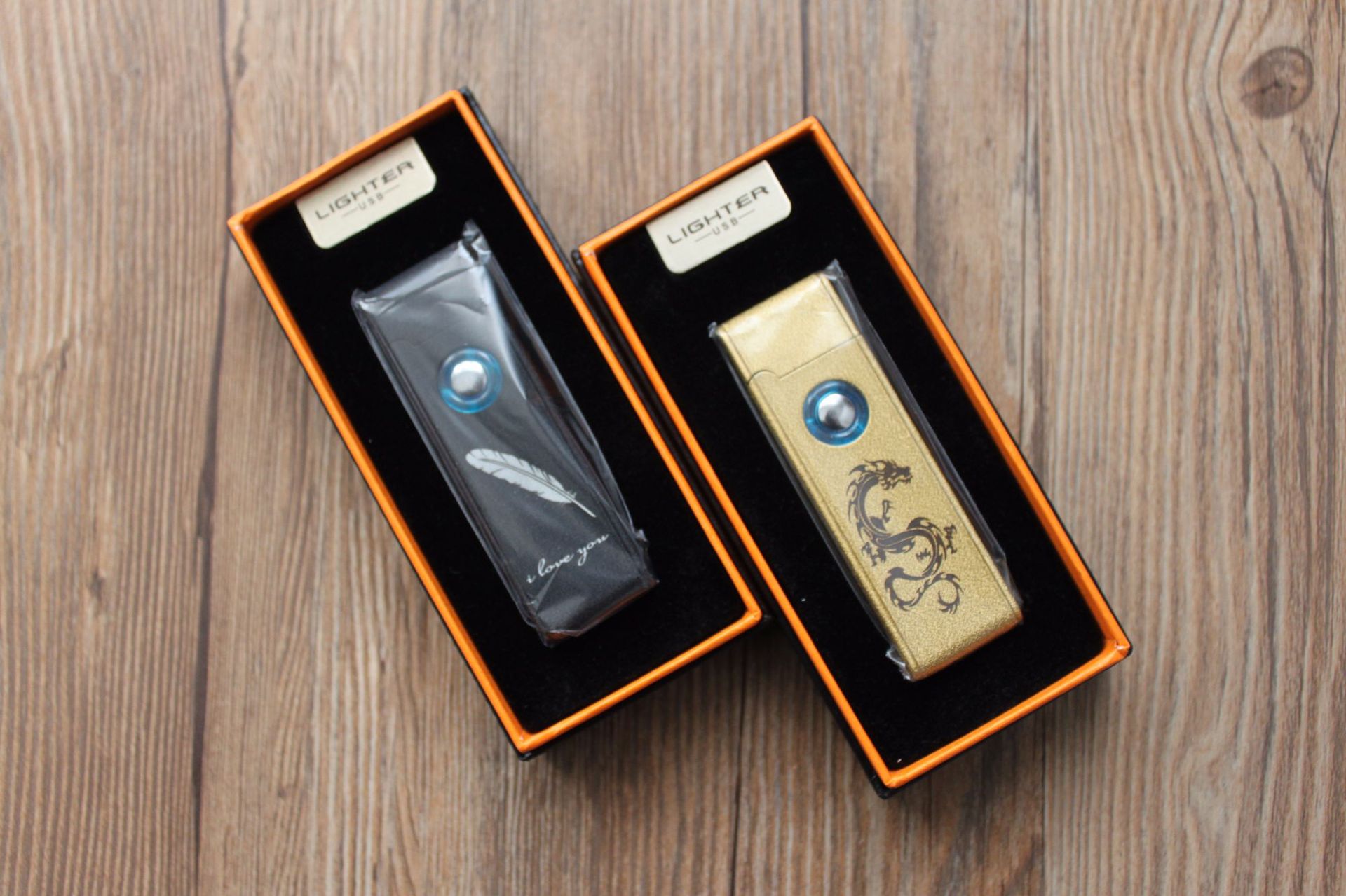 Windproof USB Lighter Double Side Lighting Coarse Tungsten Wire Electronic with Lighting Button detail 11