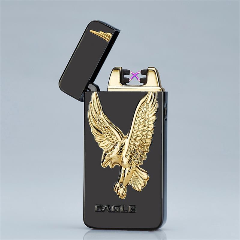 Windproof USB Charging Double Arc Electronic Lighter Pulse Arc for Valentine's Day Gift detail 15