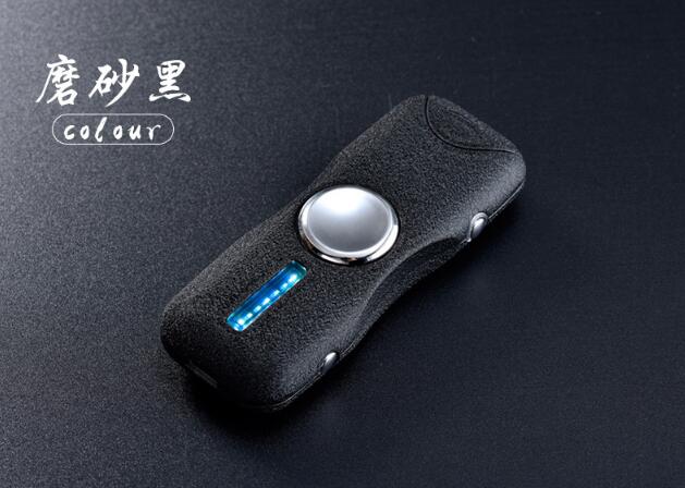 Fingertip Gyro USB Charging Lighter Creative Double Arc Windproof Design - C7