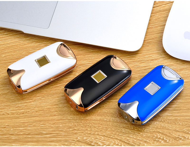 Bright Colors Windproof Plasma Lighter Fingerprint Sensor USB Rechargeable Electronic Lighter detail 9