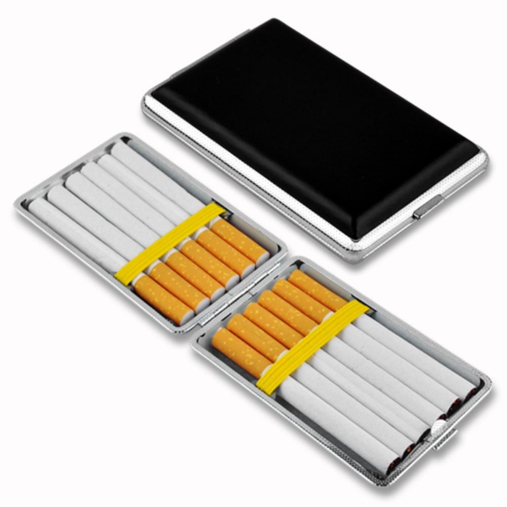 WITUSE PU Leather Cigarette Case Alloy Metal Holder 10 to 20 Pieces Classic Design