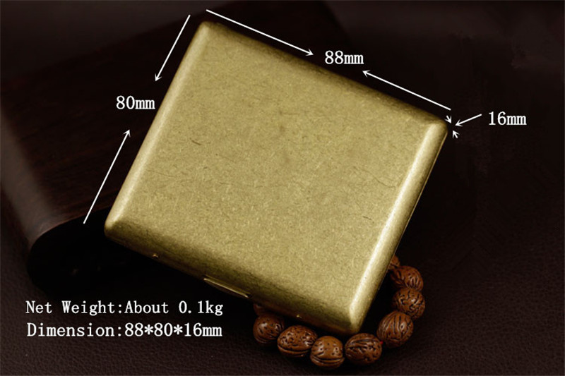 Che Guevara Vintage Style Brass E Cigarette Case Male Craft Box for 20 High Quality Cigarettes