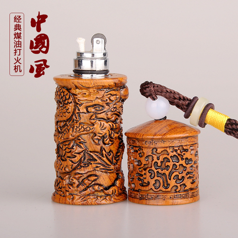 Vintage Kerosene Oil Lighter Wooden Shell Windproof Lighter Gift for Friends Family detail 4 Vintage Kerosene Oil Lighter Wooden Shell Windproof Lighter Gift for Friends Family detail 4