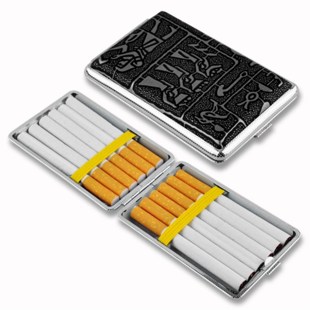 WITUSE PU Leather Cigarette Case Alloy Metal Holder 10 to 20 Pieces Classic Design