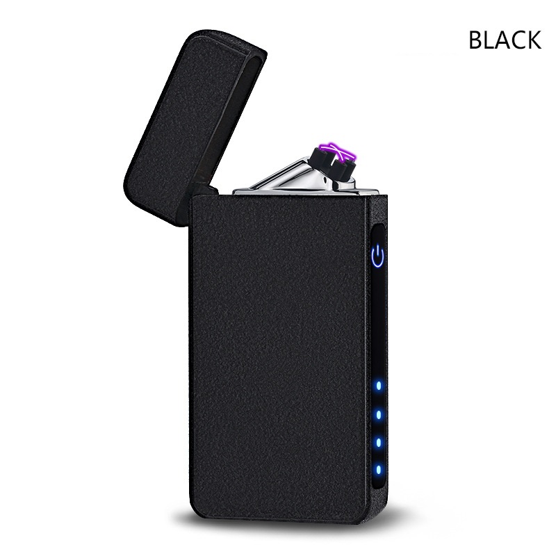 USB Double Arc Fingerprint Sensing Lighter with Belt Lamp for Cigarettes