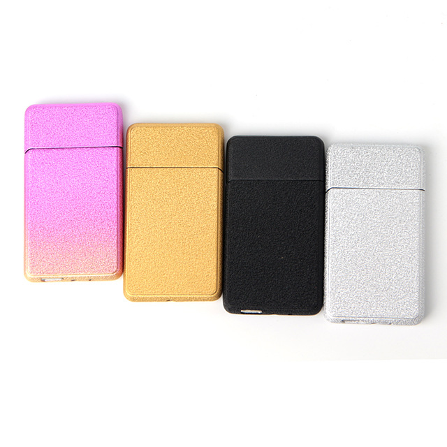 Double Side USB Rechargeable Electronic Lighter Ultra-thin Grinding Rechargeable Lighter 2PCS detail 10
