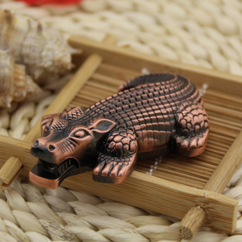 Crocodile Shaped Butane Torch Lighter Metal Lighter No Gas Required - rose gold